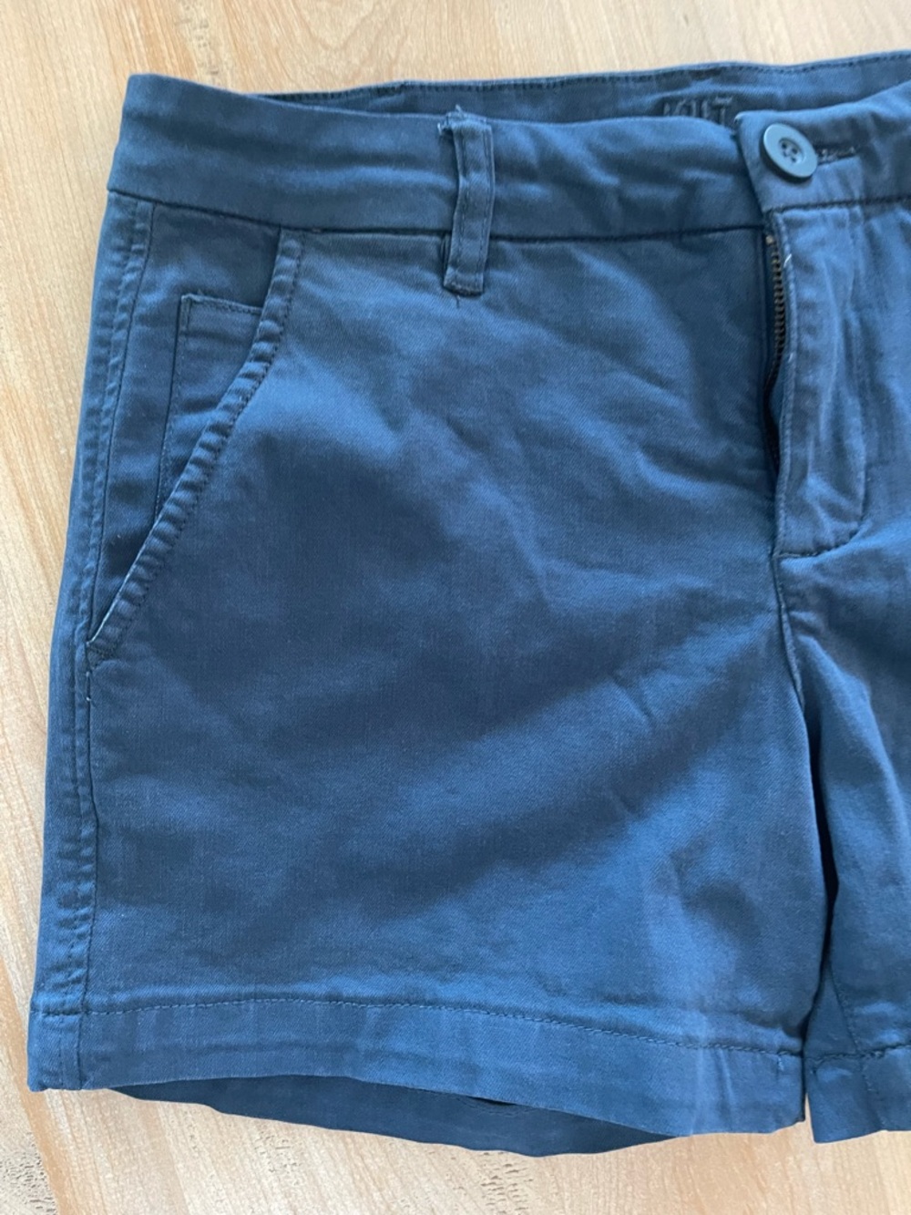KUT From The Kloth Navy Tailored Shorts High Rise Cotton Stretch Classic Summer - Picture 10 of 16